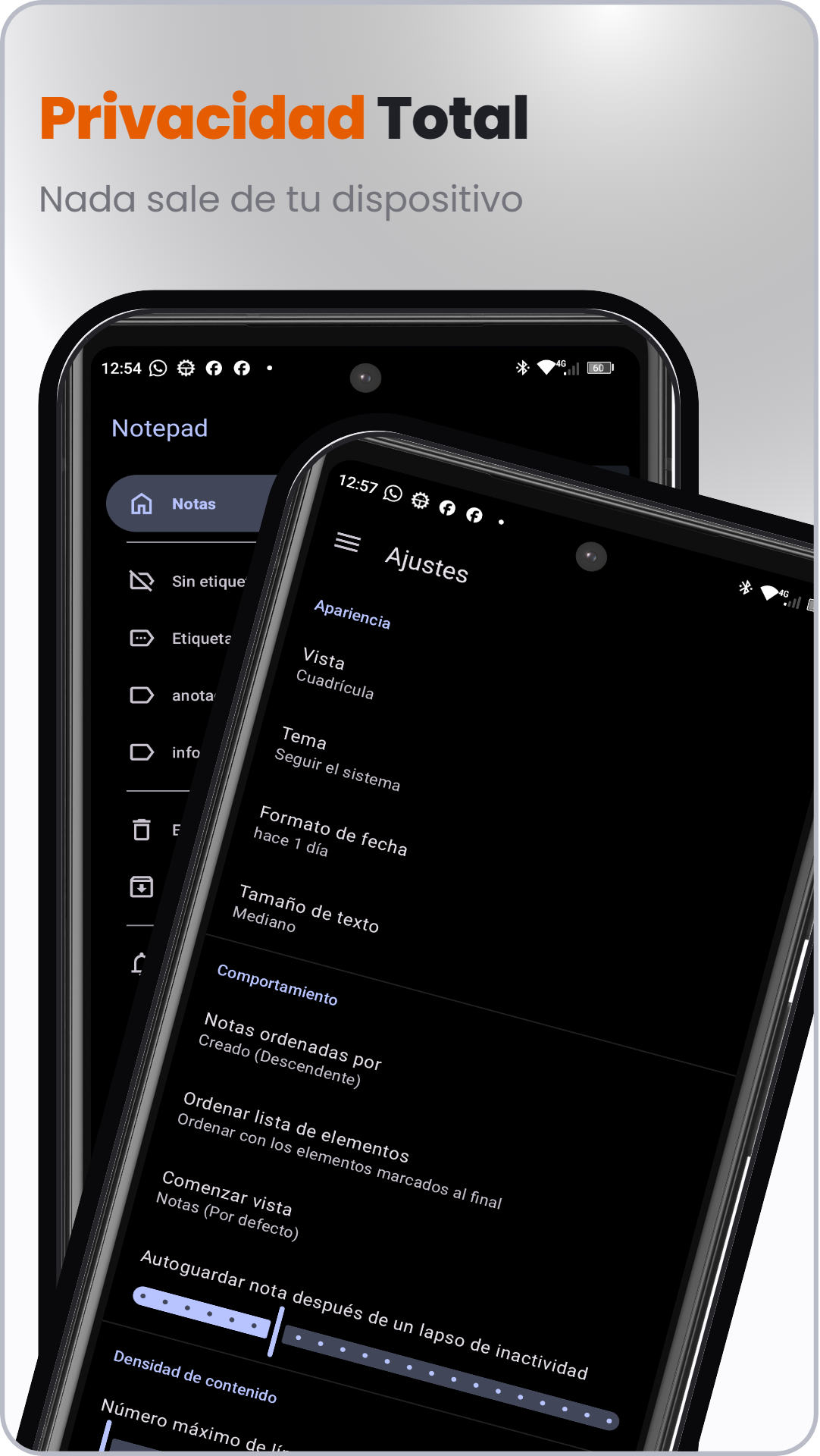 Captura de Notepad: Bloc de notas tareas